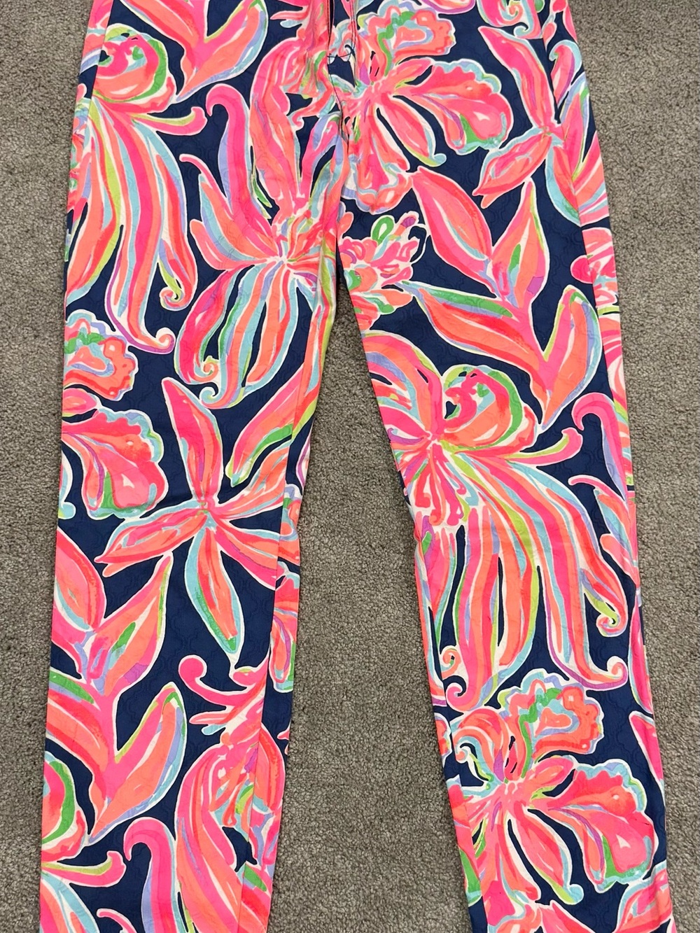 Lilly Pulitzer Neon Floral Print Pants